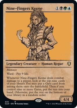 Nine-Fingers Keene (Showcase) card from Commander Legends: Battle for Baldur's Gate