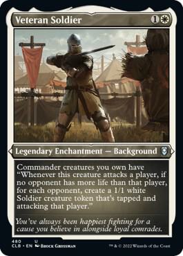 Veteran Soldier (Foil Etched) card from Commander Legends: Battle for Baldur's Gate