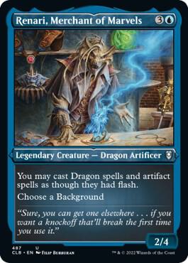 Renari, Merchant of Marvels (Foil Etched) card from Commander Legends: Battle for Baldur's Gate