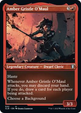 Amber Gristle O'Maul (Foil Etched) card from Commander Legends: Battle for Baldur's Gate