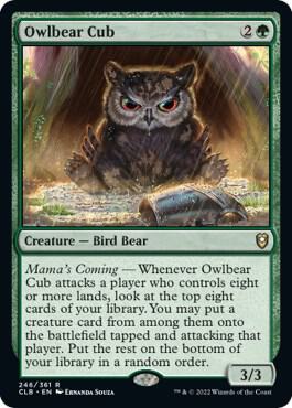 Owlbear Cub card from Commander Legends: Battle for Baldur's Gate