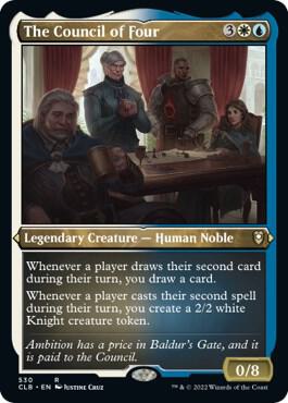 The Council of Four (Foil Etched) card from Commander Legends: Battle for Baldur's Gate