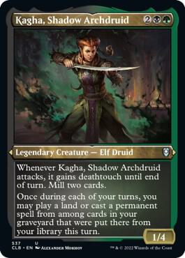 Kagha, Shadow Archdruid (Foil Etched) card from Commander Legends: Battle for Baldur's Gate