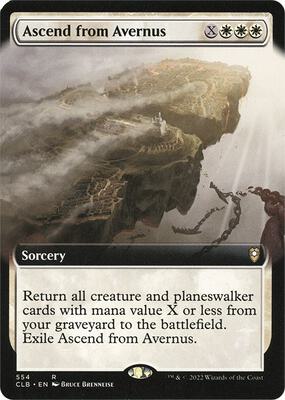 Ascend from Avernus (Extended Art) card from Commander Legends: Battle for Baldur's Gate