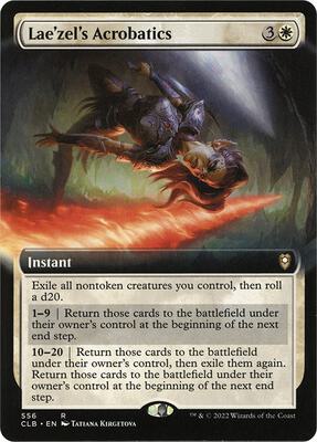 Lae'zel's Acrobatics (Extended Art) card from Commander Legends: Battle for Baldur's Gate