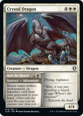 Crystal Dragon card from Commander Legends: Battle for Baldur's Gate