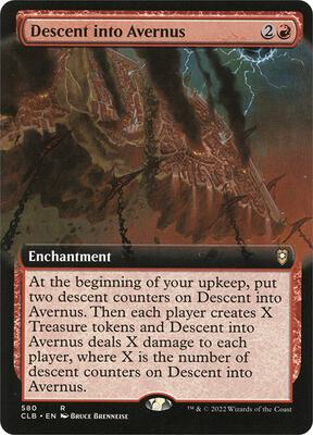 Descent into Avernus (Extended Art) card from Commander Legends: Battle for Baldur's Gate