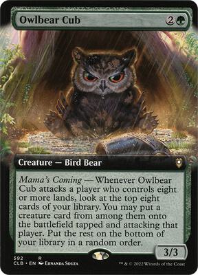 Owlbear Cub (Extended Art) card from Commander Legends: Battle for Baldur's Gate