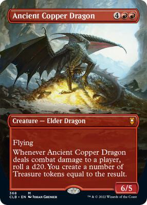 Ancient Copper Dragon (Borderless) card from Commander Legends: Battle for Baldur's Gate