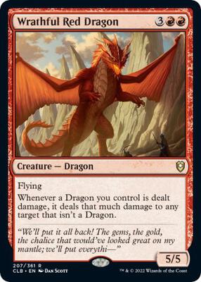 Wrathful Red Dragon card from Commander Legends: Battle for Baldur's Gate