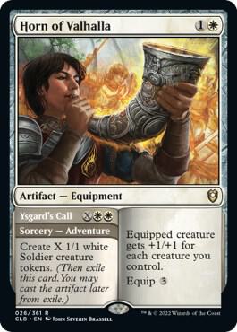 Horn of Valhalla card from Commander Legends: Battle for Baldur's Gate