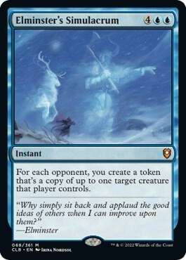 Elminster's Simulacrum card from Commander Legends: Battle for Baldur's Gate