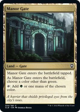 Manor Gate card from Commander Legends: Battle for Baldur's Gate