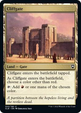Cliffgate card from Commander Legends: Battle for Baldur's Gate