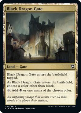 Black Dragon Gate card from Commander Legends: Battle for Baldur's Gate