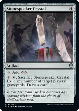 Stonespeaker Crystal card from Commander Legends: Battle for Baldur's Gate