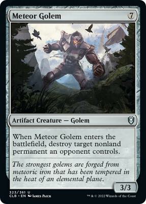 Meteor Golem card from Commander Legends: Battle for Baldur's Gate