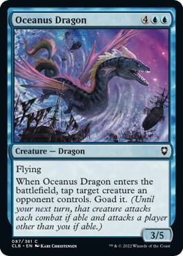 Oceanus Dragon card from Commander Legends: Battle for Baldur's Gate