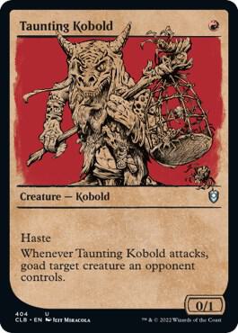 Taunting Kobold (Showcase) card from Commander Legends: Battle for Baldur's Gate