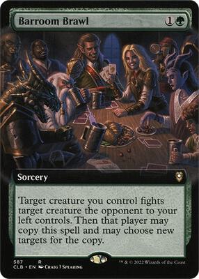 Barroom Brawl (Extended Art) card from Commander Legends: Battle for Baldur's Gate