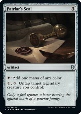 Patriar's Seal card from Commander Legends: Battle for Baldur's Gate