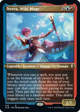 Neera, Wild Mage (Foil Etched) card from Commander Legends: Battle for Baldur's Gate