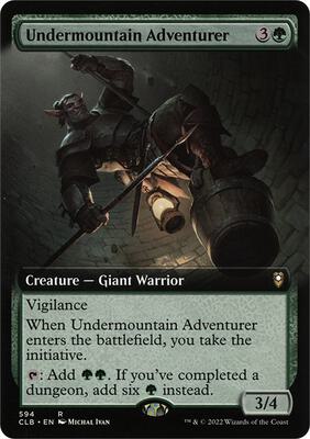 Undermountain Adventurer (Extended Art) card from Commander Legends: Battle for Baldur's Gate