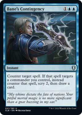 Bane's Contingency card from Commander Legends: Battle for Baldur's Gate