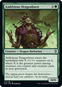 Ambitious Dragonborn card from Commander Legends: Battle for Baldur's Gate