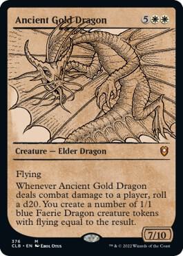 Ancient Gold Dragon (Showcase) card from Commander Legends: Battle for Baldur's Gate