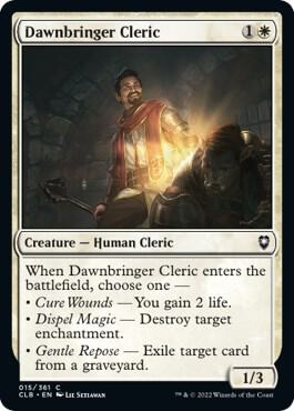 Dawnbringer Cleric card from Commander Legends: Battle for Baldur's Gate
