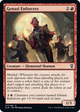 Genasi Enforcers card from Commander Legends: Battle for Baldur's Gate