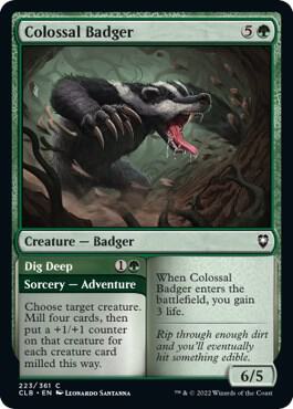 Colossal Badger card from Commander Legends: Battle for Baldur's Gate