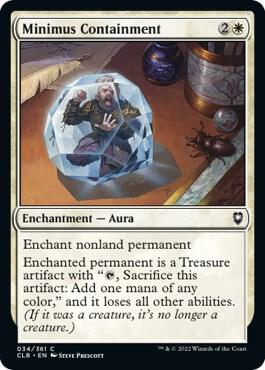 Minimus Containment card from Commander Legends: Battle for Baldur's Gate