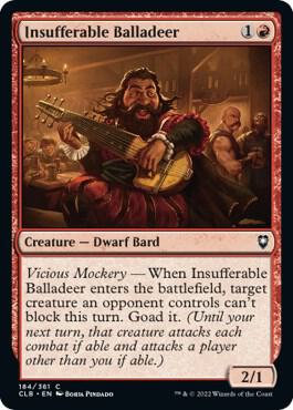 Insufferable Balladeer card from Commander Legends: Battle for Baldur's Gate