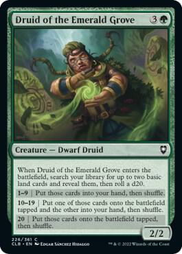 Druid of the Emerald Grove card from Commander Legends: Battle for Baldur's Gate