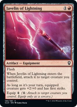 Javelin of Lightning card from Commander Legends: Battle for Baldur's Gate