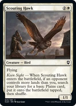 Scouting Hawk card from Commander Legends: Battle for Baldur's Gate
