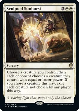 Sculpted Sunburst card from Commander Legends: Battle for Baldur's Gate