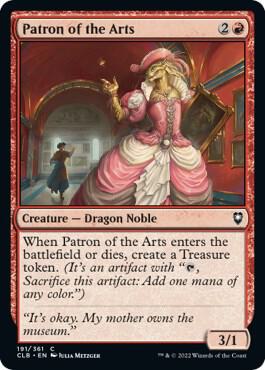 Patron of the Arts card from Commander Legends: Battle for Baldur's Gate