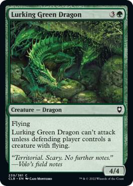 Lurking Green Dragon card from Commander Legends: Battle for Baldur's Gate