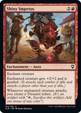Shiny Impetus card from Commander Legends: Battle for Baldur's Gate