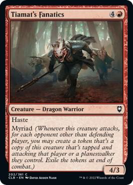 Tiamat's Fanatics card from Commander Legends: Battle for Baldur's Gate