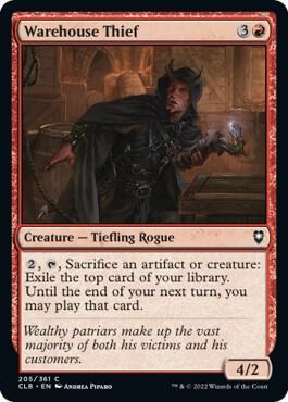 Warehouse Thief card from Commander Legends: Battle for Baldur's Gate