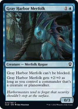 Gray Harbor Merfolk card from Commander Legends: Battle for Baldur's Gate