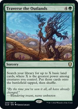 Traverse the Outlands card from Commander Legends: Battle for Baldur's Gate