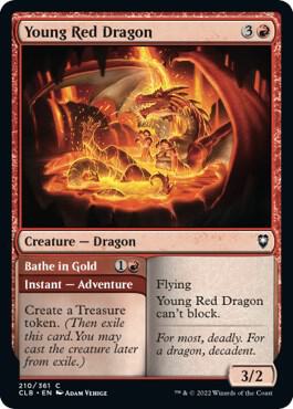Young Red Dragon card from Commander Legends: Battle for Baldur's Gate