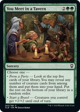 You Meet in a Tavern card from Commander Legends: Battle for Baldur's Gate