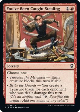 You've Been Caught Stealing card from Commander Legends: Battle for Baldur's Gate