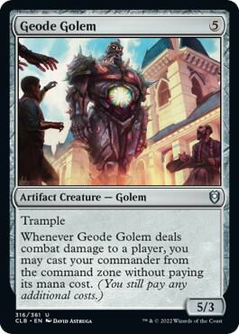 Geode Golem card from Commander Legends: Battle for Baldur's Gate